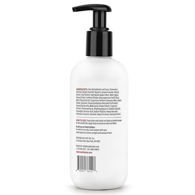 Hustle Butter Tattoo Aftercare - Daily Moisturizing Lotion - Naturally Derived Vegan Cruelty Free - Everyday All Over Use for Tattoos - 9 fl oz-Velvo Beauty