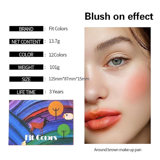 12 Colors Pink Eyeshadow Palette, Mini All in One Blush, Eyebrow & Eye Makeup Kit, Highly Pigmented Matte & Shimmer Shades, Big Artist Comprehensive Facial Makeup, Travel Friendly (02)-Velvo Beauty