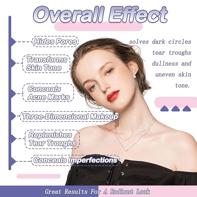 2PCS Tri Color Corrector Face Concealer Palette Set with Brush,Moisturizing Long Lasting Waterproof Color Correcting Concealer Full Coverage Cream Contour Foundation Makeup Palette Kit-Velvo Beauty