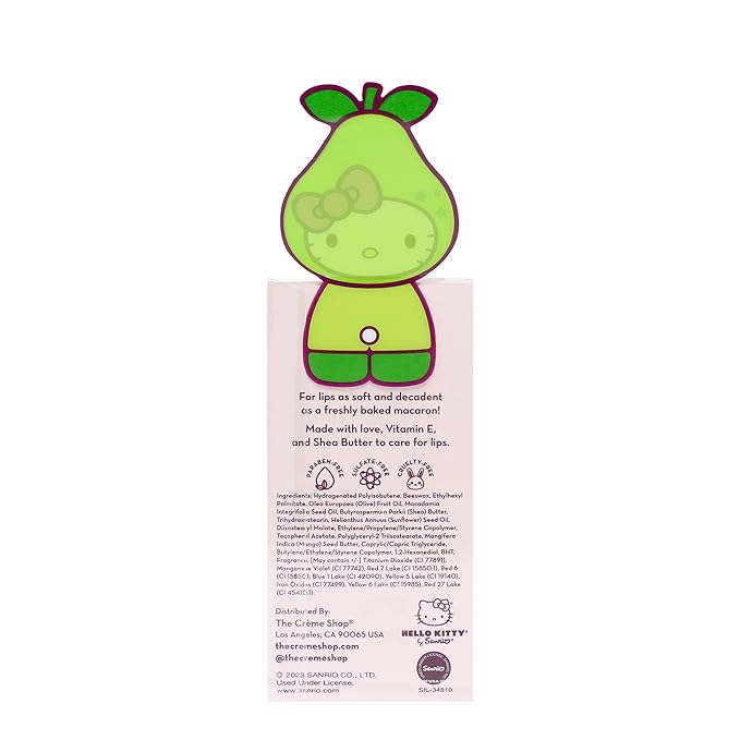 Hello Kitty Macaron Lip Balm - Juicy Pear Flavored-Velvo Beauty