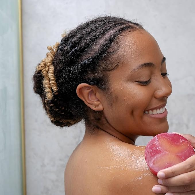 ANIHANA Handcrafted Natural Soap with Coconut Oil, Gentle Cleansing, Paraben Free, Refreshing Peach Smoothie Scent, 4.23 oz-Velvo Beauty