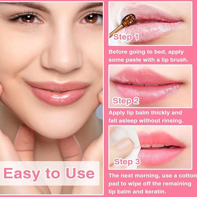 Lip Balm Honey Pot, Honey & Strawberry Lip Mask Propolis Moisturizing Lip Balm with Stick, Hydrating & Prevent Dry and Cracked Lip(2 Pcs)-Velvo Beauty