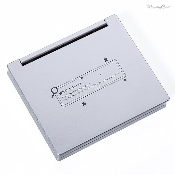Makeup Mirror with Facial Oil Blotting Paper Sheets – Green Tea 100 Counts, Silver Compact Folding Cosmetic Travel Mirror-Velvo Beauty