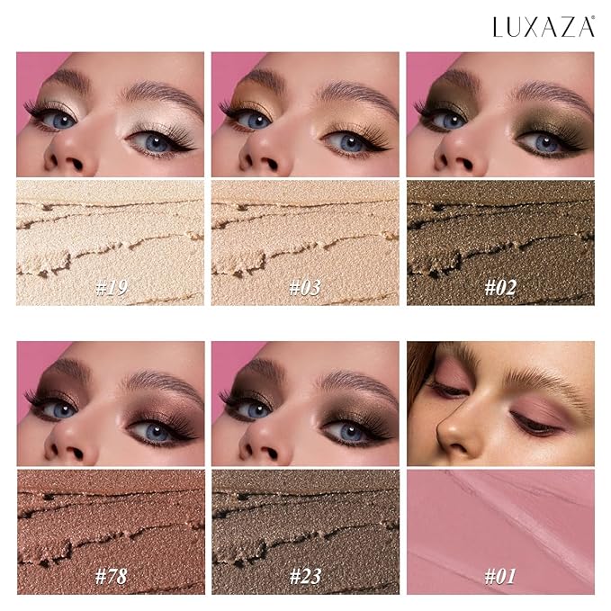 BROWN NEUTRAL Eyeshadow Stick Makeup 6PCS Set, Metallic Shimmer Matte Cream Eye Shadow Eyeliner Brightener Pencil Crayon - BROWN NEUTRAL-Velvo Beauty