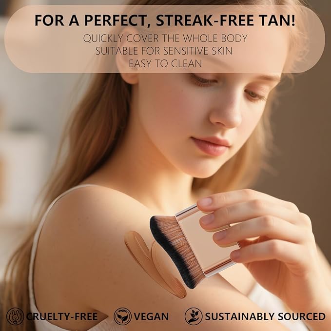 docolor Self Tanner Brush Body Makeup Brush for Flawless Face and Body Makeup, Sunless Tanner Blending Brush Body Brush for Self Tanner, Bronzer, Foundation, Vegan & Cruelty Free-Velvo Beauty