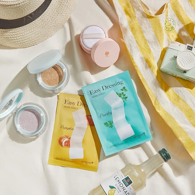 SKINFOOD Peach Cotton Multi Finish Powder 5g - Korean Peach Extract & Calamin Sebum Control Face Powder - Silky Setting Powder - Setting Powder for Oily Skin - Sweet Peach Scent for Soft Skin-Velvo Beauty