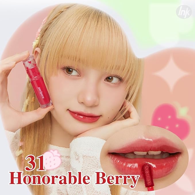 Peripera Ink Mood Glowy Tint (031 HONORABLE BERRY), Long-Lasting Lip Stain, Korean Lip Tint, K Beauty-Velvo Beauty