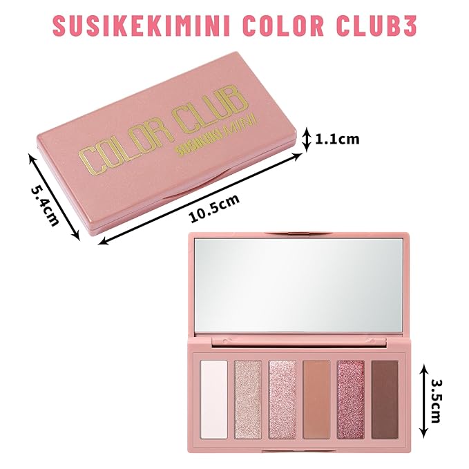 6 Colors Mini Naked Eyeshadow Makeup Palette Blush-colored Neutral Tone Eye Shadow Matte & Shimmer Nude Make Up Pallet with Mirror Blendable Highly Pigmented Travel Size Gift Kit 03-Velvo Beauty