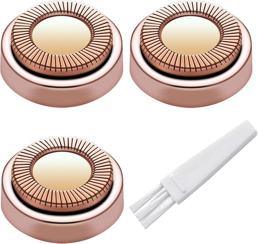 Facial Hair Remover Replacement Heads for Generation 1 Finishing Touch Flawless Facial Hair Removal Tool for Women,18K Gold-Plated Rose Gold 3 Count,First Generation by BECHY. (3 PCS Rose Gold)-Velvo Beauty