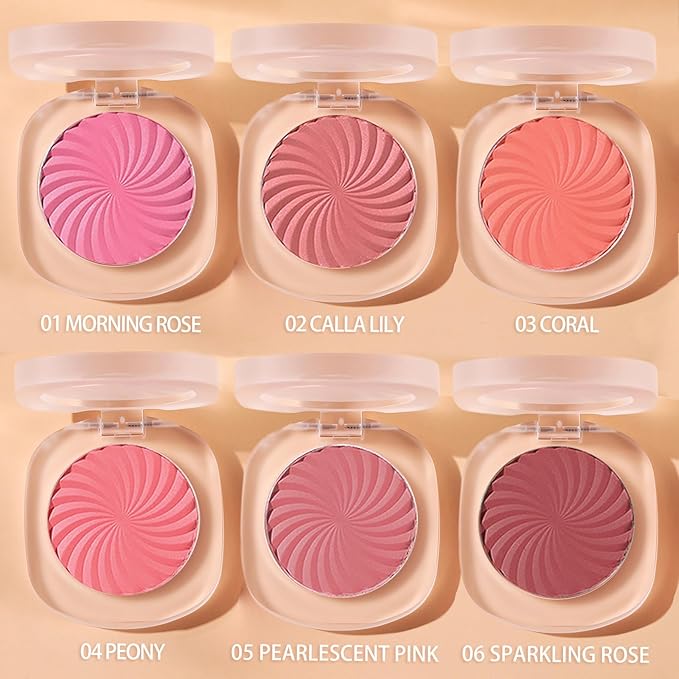 Cheeky Blush Compact for Face Cheeks, Talc Free Blusher Palette, Matte Powder Makeup, Natural Healthy, Mauve Pink Magenta Peach Red, Vegan Cruelty Free-Velvo Beauty