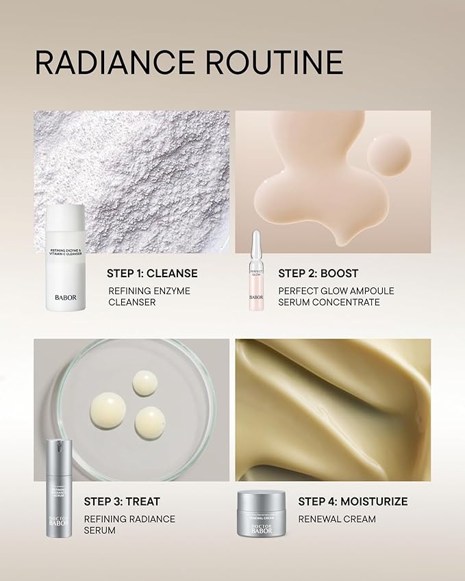 BABOR Refining Enzyme & Vitamin C Cleanser, Enzyme Powder Cleanser, Exfoliating Face Wash Polish, Gentle Facial Scrub to Brighten and Even Complexion-Velvo Beauty