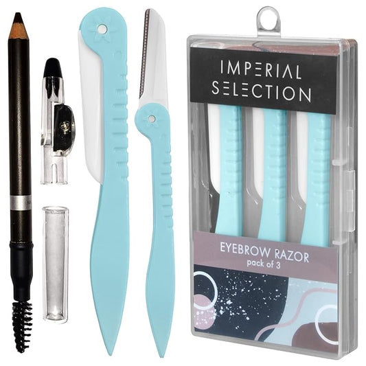 Eyebrow Razor | Facial Hair Remover Women | Dermaplaning Blades for Face | Eyebrow Hair Remover | Shaper & Razors Women | Free Eyebrow Pencil Black-Velvo Beauty
