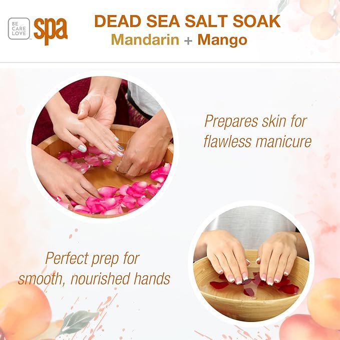 BCL SPA Dead Sea Salt Soak, Mandarin + Mango, 16 oz-Velvo Beauty