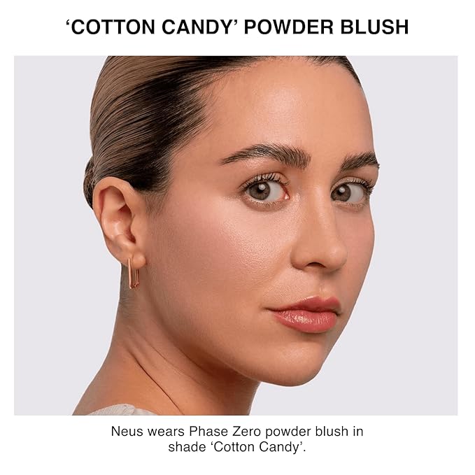 Makeup Powder Blusher - "Cotton Candy" - 4g / 0.141oz - Pigmented, Buildable, Lightweight Powder Blush for a Radiant, Healthy, Natural Glow. Versatile Shade - Dusty Pink - Matte-Velvo Beauty