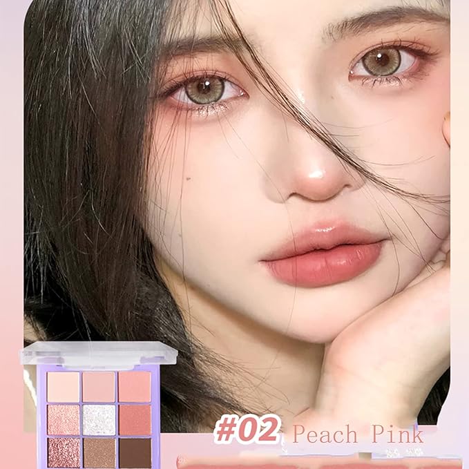 Violet Fairy 9 Color Eyeshadow Palette, Warm Neutrals (02)-Velvo Beauty