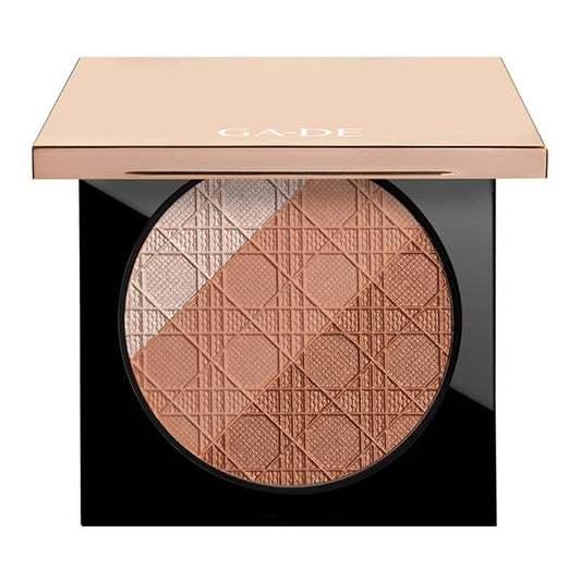Glow FX Natural Face Palette - Blush for Cheeks, Bronzer Powder, and Highlighter Makeup - Enriched with Jojoba Oil - 135 Cool and Cozy - 0.42 oz-Velvo Beauty