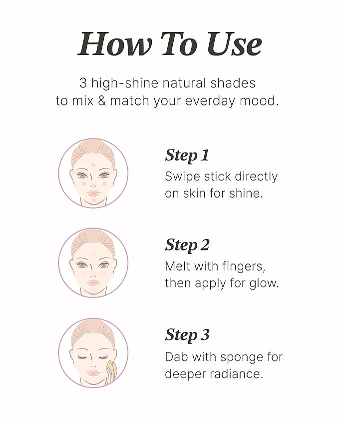 Glint Stick Highlighter (Dewy Moon, 0.24oz) - Multi-Use Illuminator Stick by LG Beauty. Creamy & Blendable Color.-Velvo Beauty