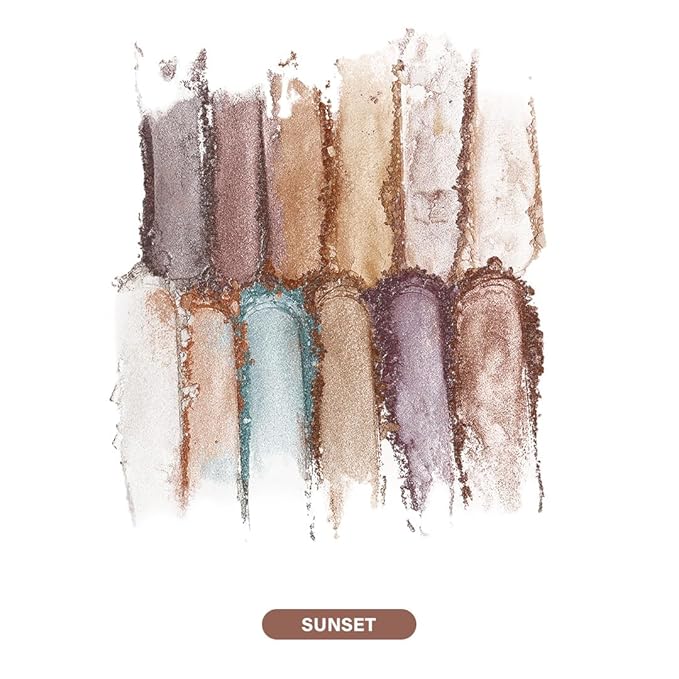 L.A. COLORS Day to Night 12 Color Eyeshadow, Sunset CES425-Velvo Beauty
