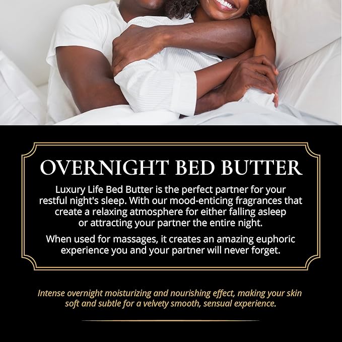 LUXURY LIFE Bed Butter - Irresistibly Fragranced Mood-Enticing Butter Infused with Hyaluronic Acid. Extra Rich Calming Nighttime Moisturizer for Sensual Stimulating Experience (Island Passion, 8 oz)-Velvo Beauty