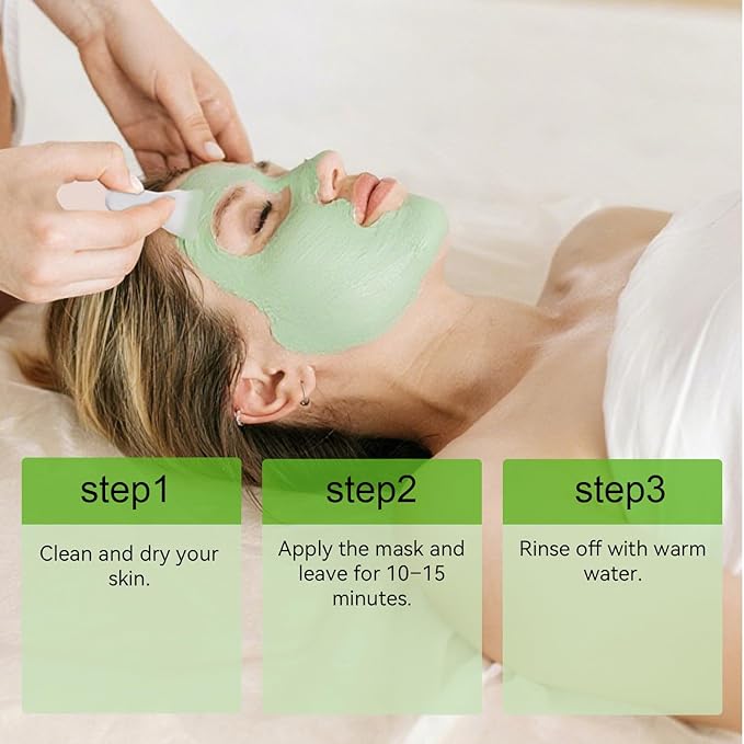 TJE Green Tea Clay Mask, Green Tea Cleanse Face Mask, Deep Pore Cleansing Mask, Moisturizing & Purifying, Remove Blackheads & Acne for All Skin Types-Velvo Beauty