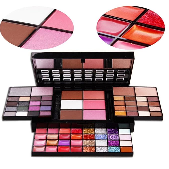 All in One Makeup Kit for Women Full Kit Girls Makeup Gift Sets Xmas Essential Bundle Include Eyeshadow Palette Lipstick Blush Concealer Eyeliner Mascara Foundation Brush Eyebrow Pencil-Velvo Beauty