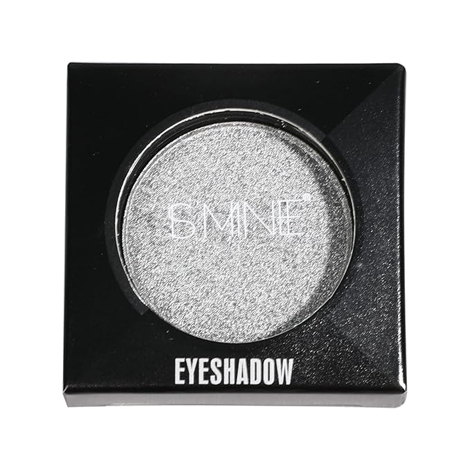 ISMINE Single Eyeshadow Powder Palette (SILVER GRAY) Shimmer Gray, High Pigment, Longwear Single Grey Eye Makeup for Day & Night (#14)-Velvo Beauty