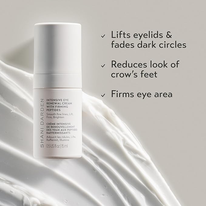 SHANI DARDEN Intensive Eye Renewal Cream, Hydrating Under Eye Cream for Dark Circles, Fine Lines, Wrinkles & Crows Feet with Niacinamide, Shea Butter & Ceramide, Crease-Free & Makeup-Ready, 0.50 fl oz-Velvo Beauty