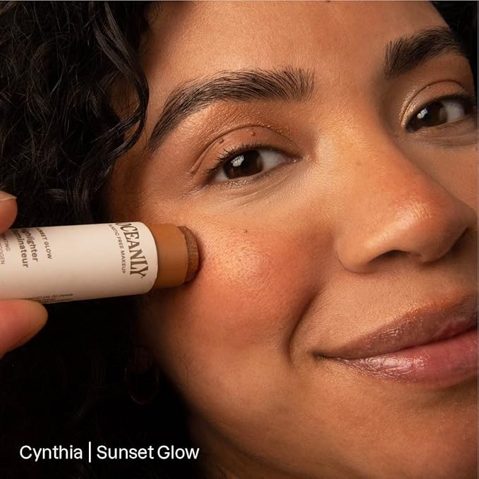ATTITUDE Oceanly Lightweight Highlighter Stick, Titanium Dioxide-Free, EWG Verified, Plastic-Free, Vegan & Cruelty-free Makeup, Sunset Glow, 0.3 Ounces-Velvo Beauty
