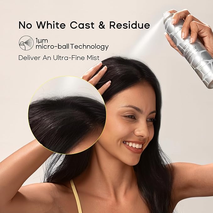 Dry Shampoo for Women, Dry Scalp Shampoo Spray for Dark Hair Leaves No White Residue, Absorb Oils, Volumizing & Refresh Hair for 72 Hours, 5.07 Fl Oz (Pack of 2)-Velvo Beauty