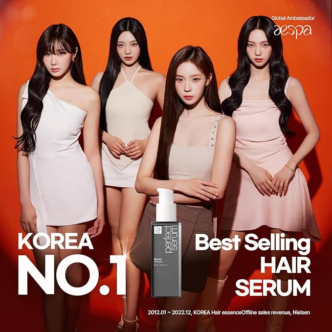 Mise En Scene Perfect Watery Serum for Hair Moisturizing - Korean Hair Argan Oils, Hair Essence for Hydrating with Citrus Scent, Derma Test Completed, 2.70 fl. Oz-Velvo Beauty