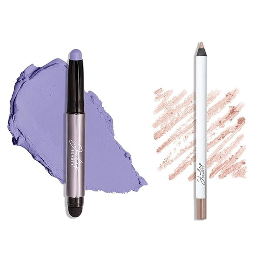 Julep Twice As Nice Eyeshadow Stick and Eyeliner Duo | Includes Eyeshadow 101 Creme-to-Powder Waterproof Shadow Stick, Lavender Matte and All-Day Gel Eyeliner Pencil, Nude Shimmer-Velvo Beauty