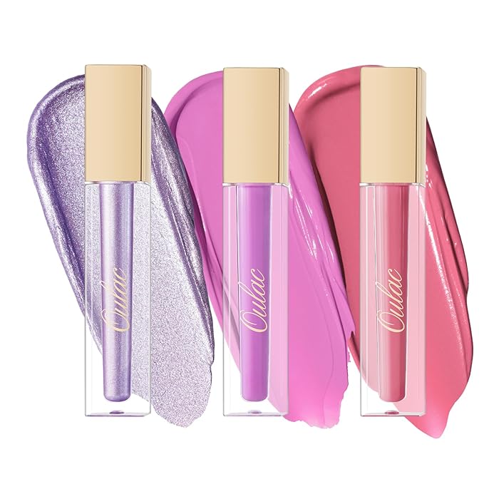 Oulac Matte Lipstick Metallic Lipstick Set for Women, Long Lasting Dual-UseLiquid Lipstick High Impact Lip Color Full Coverage Lip Makeup with Vitamin E Waterproof Formula,Vegan M14+M25+MD02-Velvo Beauty