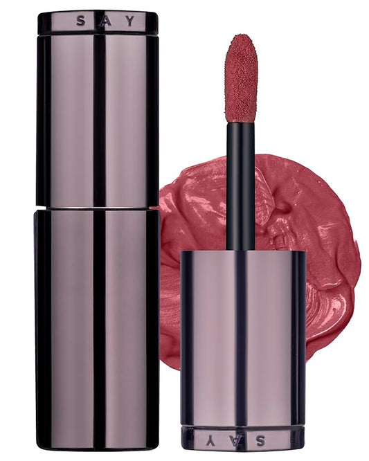 HEVVYMAKEUP Blurring Effect Lip Tint - Airy Velvet Matte Lips - Vegan, Longwear, Vibrant, Buildable Creamy Soft Texture - Korean Lip Makeup, Sweet Rosy, 0.13 fl.oz.-Velvo Beauty