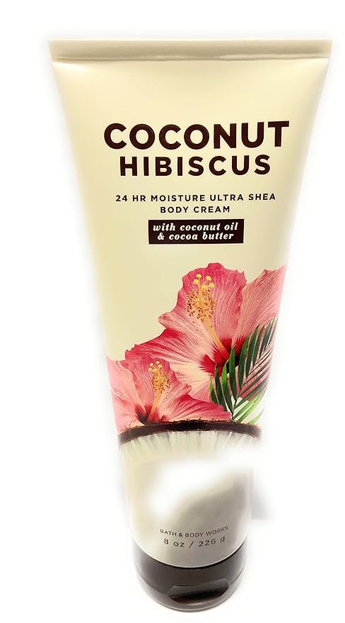 Bath and Body Works Coconut Hibiscus Ultra Shea Body Cream 8 Ounce Full Size-Velvo Beauty
