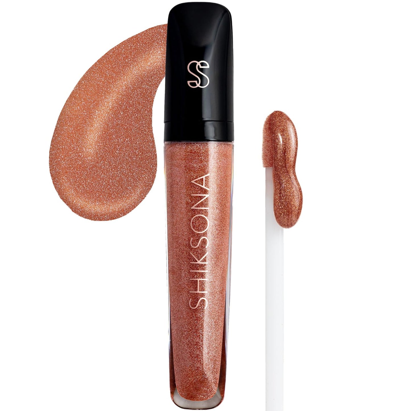 High Shine Lip Gloss | Hydrating, Vegan, Non-Sticky Lipgloss in a Timeless, Universal Color | Bare Naked Truth (Light Rose Pink with Silver sparkling pearls)-Velvo Beauty