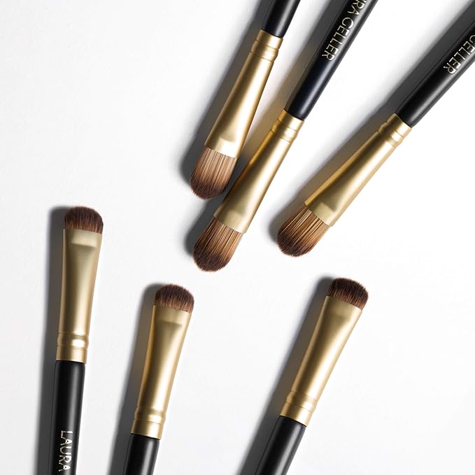 LAURA GELLER NEW YORK Dual-Ended Eyeshadow Brush - Domed Shader & Blending Brush for Baked and Pressed Eyeshadow Application - All Over Eye Makeup Brush-Velvo Beauty
