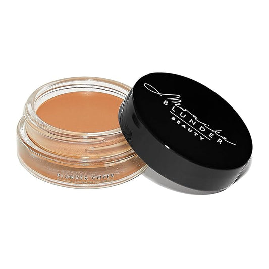 Monika Blunder Beauty - Blunder Cover Foundation Concealer - Shade: 6 - Sechs - Deep, Neutral/Golden Undertones - Clean Beauty, All-In-One, Cruelty-Free, Vegan - 0.62 oz-Velvo Beauty