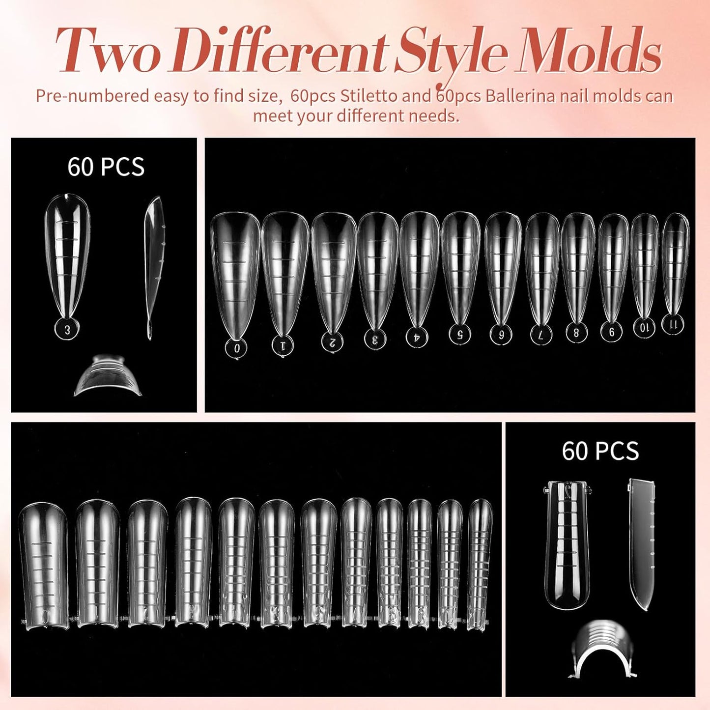 BORN PRETTY Extension Nail Gel Kit-6 Colors Gel Kit Nude Clear Jelly All-In-1 Set Builder Glue with U V Lamp Base Top Coat Set Forms French Manicure Set for Beginner-Velvo Beauty