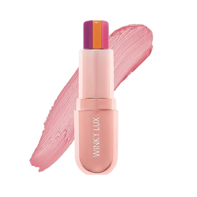 Winky Lux Sorbet Tri-Color Tinted Lip Balm – Hydrating Lip Balm, Sheer Pink Tint, Nourishing Lip Care with Jojoba Oil & Vitamin E, Moisturizes & Softens Dry Lips, Buttery Soft with Pink Coconut Scent-Velvo Beauty
