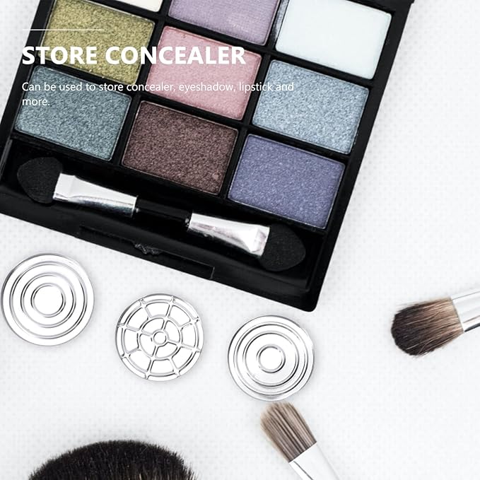 Lurrose 22pcs Empty Metal Pans Tin Palette Eyeshadow Pans Watercolor Palette Refillable Container Eyeshadow Blush Lipstick Organizer for Cosmetic Palettes-Velvo Beauty