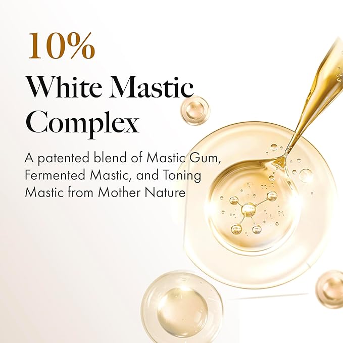 MASTINA White Mastic Ampoule Sheet Mask (4pc) Illuminating, Radiance-Boosting. Ultra-Moisturizing Facial Mask. Intensive Korean Skin Care. Fermented Mastic Gum-Velvo Beauty