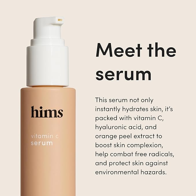 hims Vitamin C Serum for Men - Brightens, Evens Skin Tone, Reduces Wrinkles - Highly Concentrated Anti-Aging Vitamin C Face Serum for Men - 1 fl oz-Velvo Beauty
