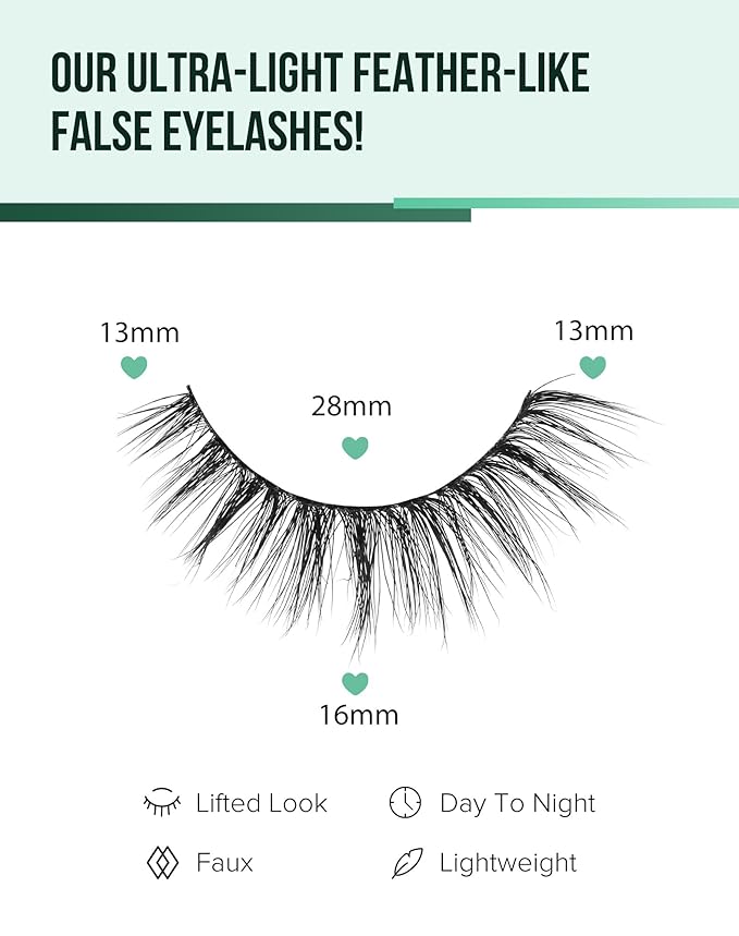 Wispy Mink Lashes Fluffy Lashes Natural Look C Curl False Eyelashes Natural Fake Lashes Wispies Eyelashes Short Eye Lashes Pack 7 Pairs-Velvo Beauty