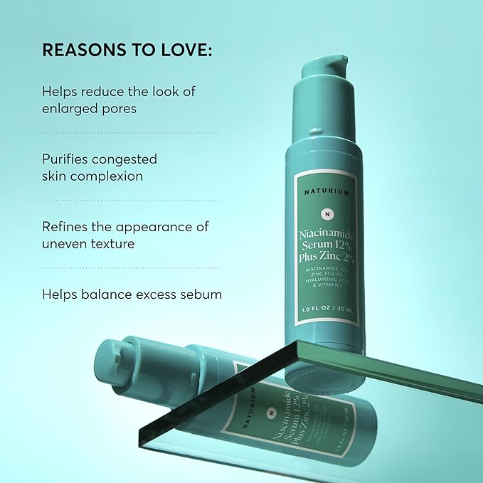 Naturium Niacinamide Face Serum 12% Plus Zinc 2%, Anti-Aging, Pore Minimizer & Dark Spot Corrector with Hyaluronic Acid & Vitamin E, Vegan & Cruelty-Free, 1 oz-Velvo Beauty