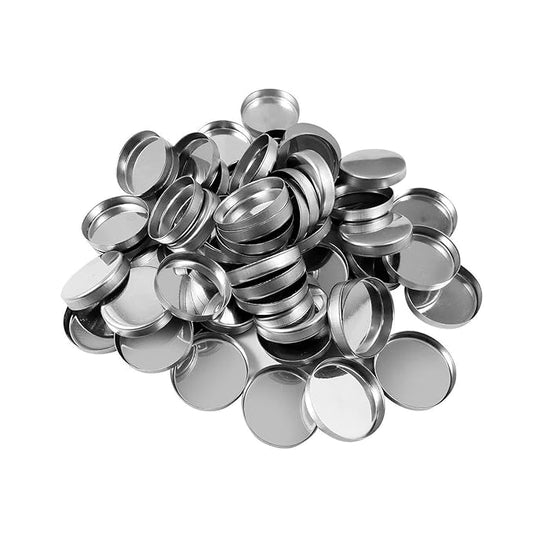 56 Pack Empty Round Metal Pans Size 26mm for Eyeshadow Palette Magnetic Makeup Palette (Height:5mm)-Velvo Beauty