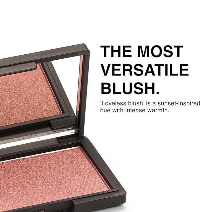 Makeup Powder Blusher - "Loveless" - 4g / 0.141 oz - Full Coverage, Natural Blush - Soft, Buildable Pink, Coral, Peach & Golden Hues - Matte & Shimmering Shades Gives Cheeks a Radiant Glow-Velvo Beauty