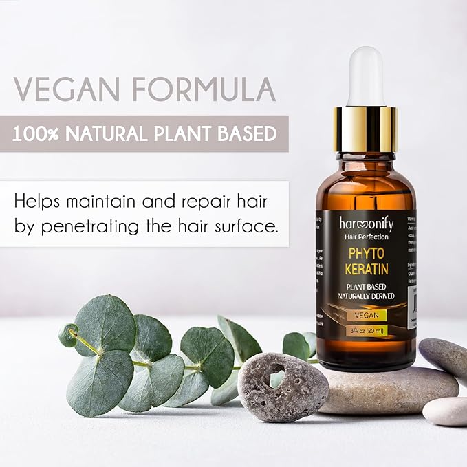 Pure Phyto Keratin Serum, Nourishing and Reviving Damaged Hair and Scalp, Natural, Vegan Phyto Hair Products, Thicker and Healthier Hair in 90 Days, All Hair Types-Velvo Beauty