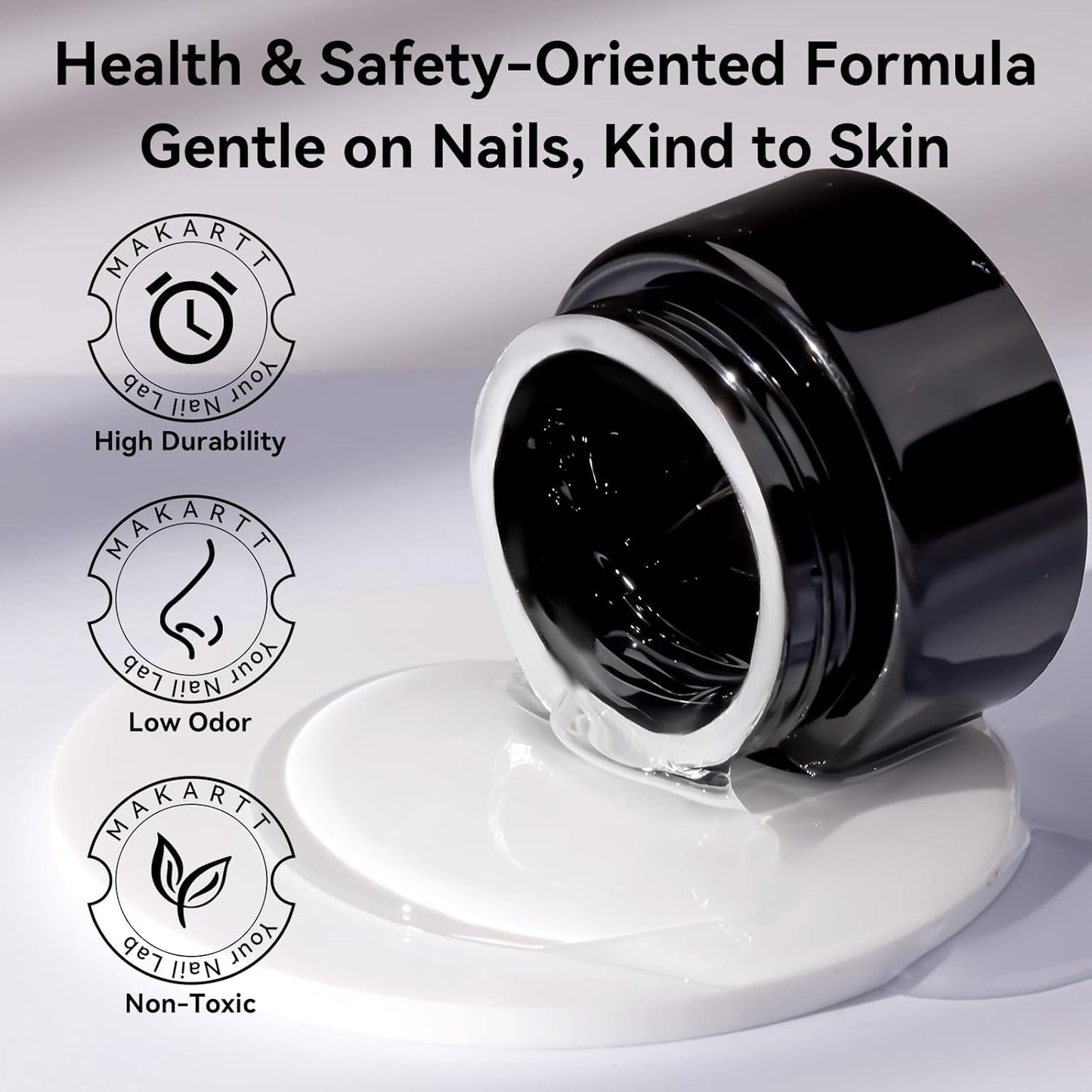 Makartt Clear Gel Builder: Nail Extension, Strong, Self-Levelling, Long Lasting for Strengthener Sculpture Broken Nails Repair Protection, UV LED Lamp Cure Required, Home Salon DIY Manicure 1.06 oz-Velvo Beauty