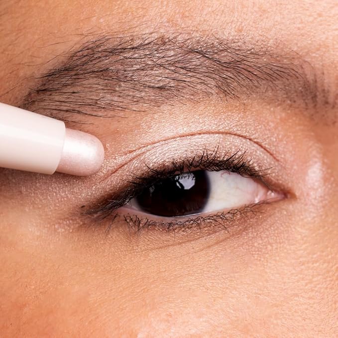 Palladio Waterproof Eyeshadow Stick with Blending Sponge, Long Lasting & Effortless Application, Smudge Free & Crease Proof Formula, Matte & Shimmer Shades, Buildable Eye Shadow (Pearl shimmer)-Velvo Beauty