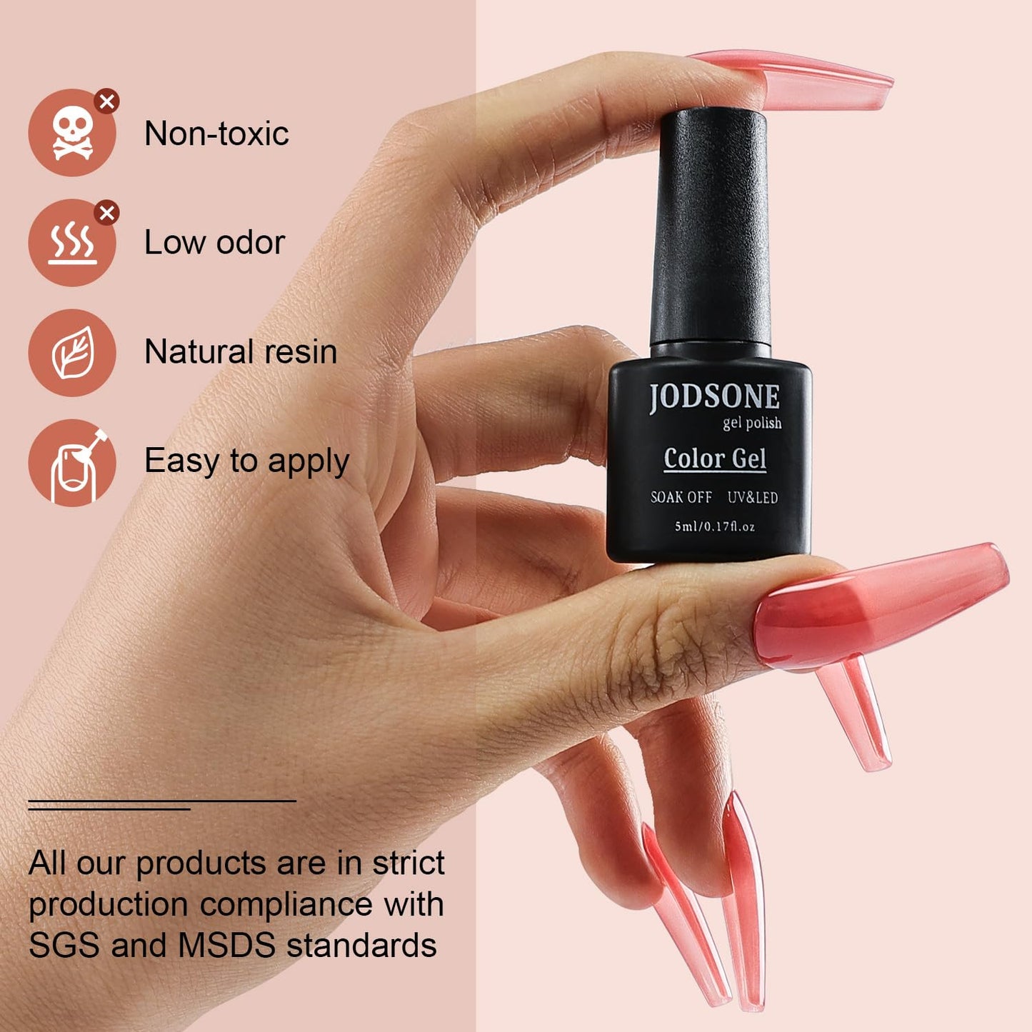 JODSONE 36 Pieces Easy to Apply Gel Nail Polish Kit with U V Light Base Coat Top Matte Glitter Gel Polish for Salon and Home Use-Velvo Beauty